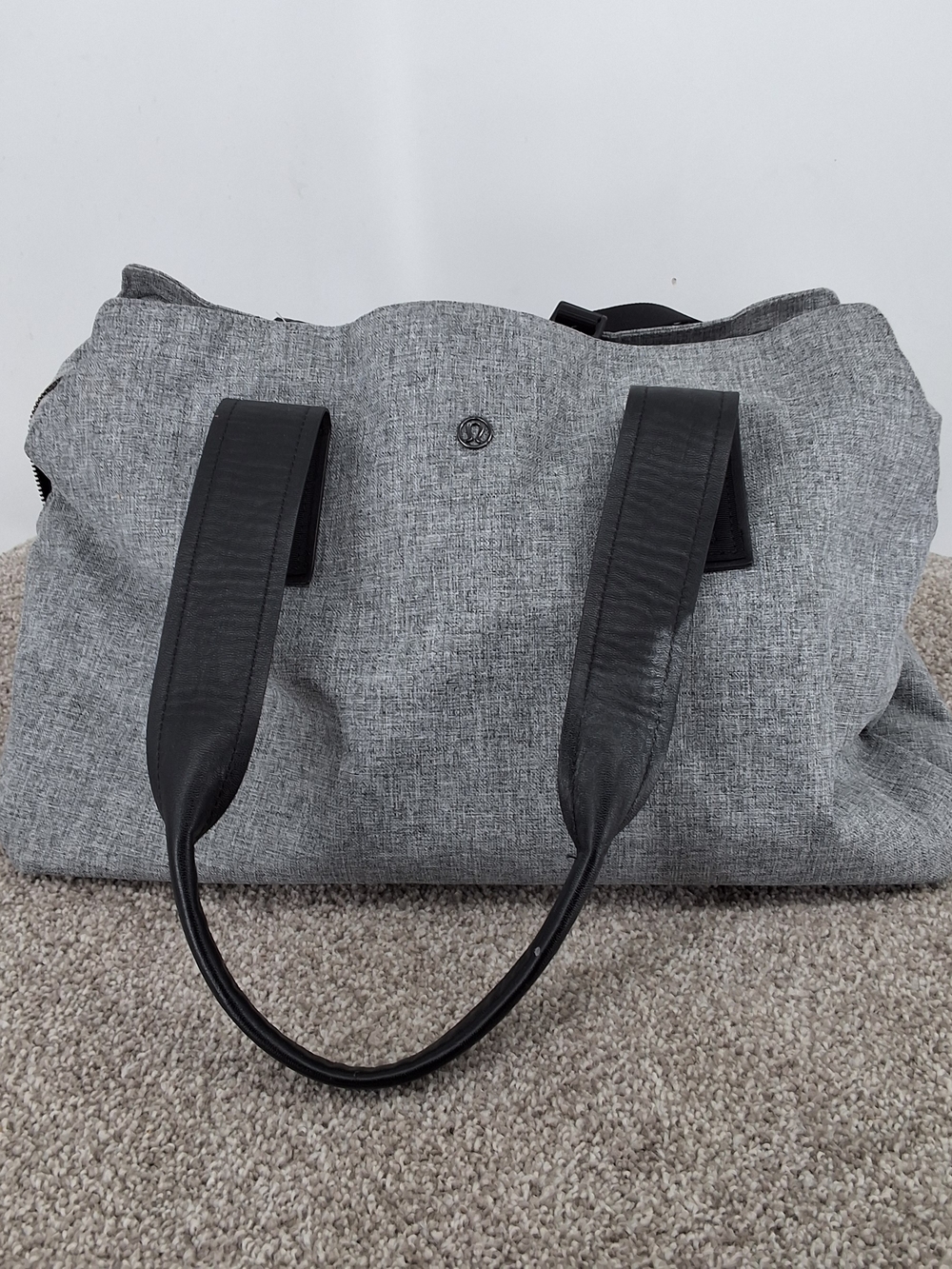 lululemon athletica Gray go Getter Duffel with Black Straps